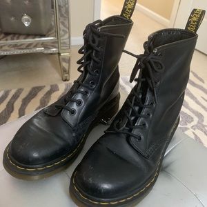 Dr. Martens Women’s Black Leather Boots, SZ 7 Used